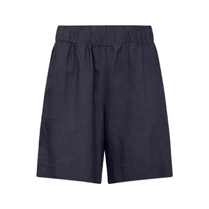 Hør shorts i navy blå fra Levete Room