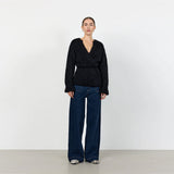 LEVETE ROOM Noreen 7 strik cardigan - sort