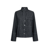 LEVETE ROOM Titus 2 Skjorte - Mid Blue Denim