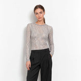 LEVETE ROOM Urina 1 bluse - Volcanic Ash Combi