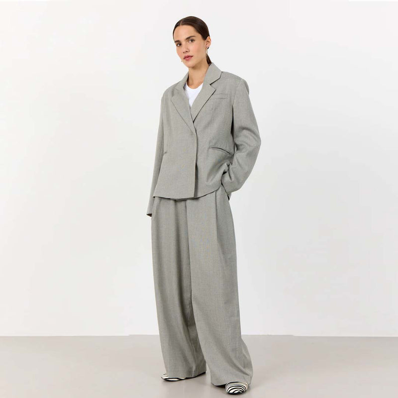 LEVETE ROOM Nelly 1 blazer - light grey
