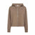 LEVETE ROOM Nuka 9 lynlås hoodie - walnut