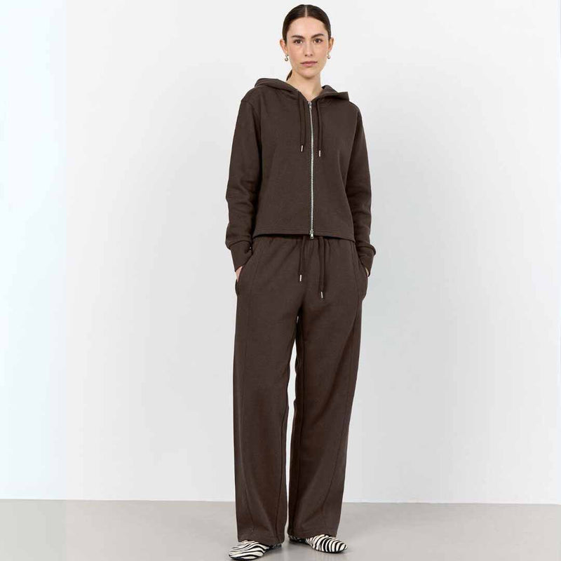 Brun hoodie med lynlås fra Levete Room