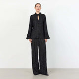 LEVETE ROOM Otis 3 skjorte - black combi