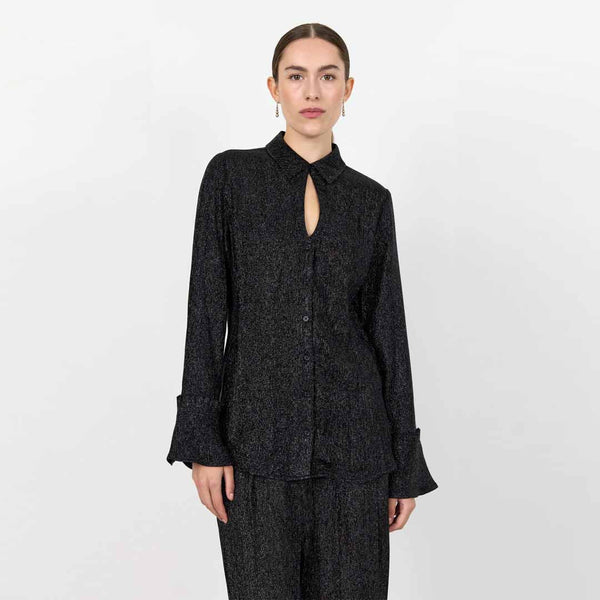 LEVETE ROOM Otis 3 skjorte - black combi