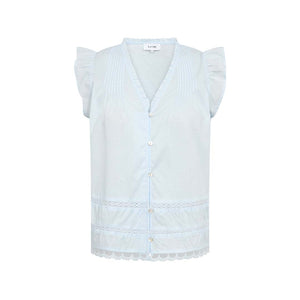 LEVETE ROOM Rosy 2 bluse - Ice water