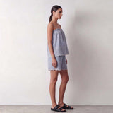 LEVETE ROOM Rosalina 2 shorts - Stone Wash Combi