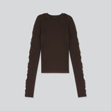 BIRROT Line bluse - Dark Brown