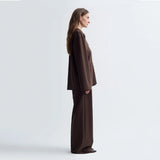 BIRROT Lay2 Long-Sleeve polo - Cocoa Brown