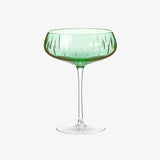 LOUISE ROE Champagne coupe glas - grøn