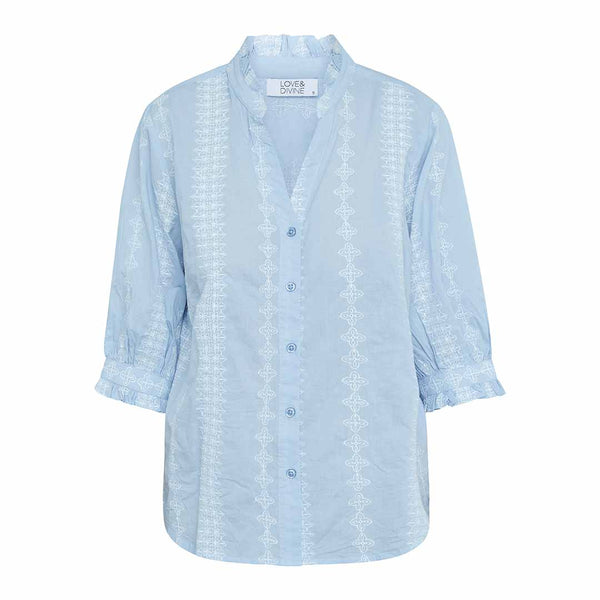 LOVE & DIVINE love1298 bluse - L. Blue/White