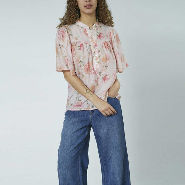 LOVE & DIVINE love1123-8 bluse - coral flower