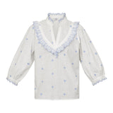LOVE & DIVINE love1138 skjorte bluse - hvid/blå