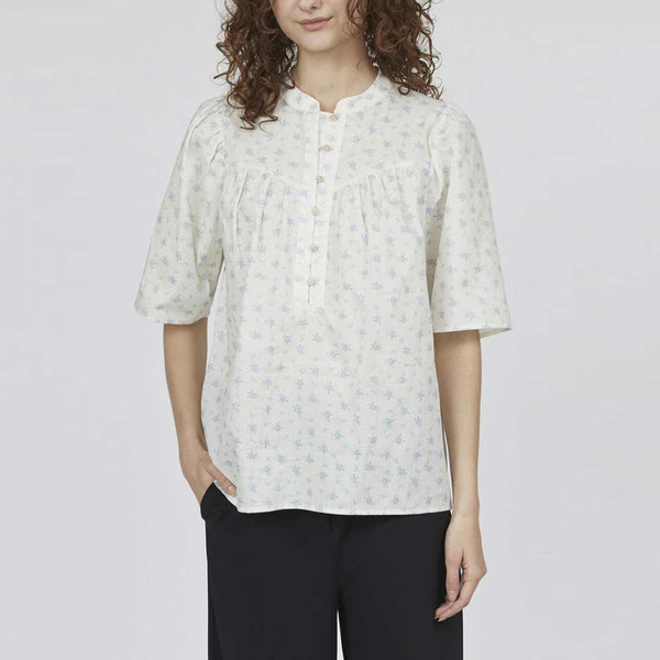 LOVE & DIVINE love1291 bluse - cream/ blue
