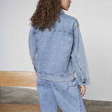 LOVE & DIVINE love1304 denim jakke - blå