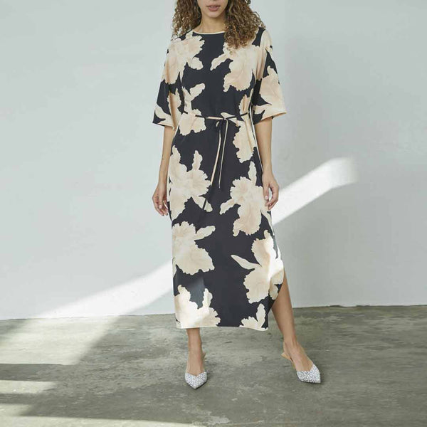 LOVE & DIVINE love1354 kjole - Black/Flower