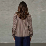 LOVE & DIVINE love1529-3 bluse - Brown Stripes