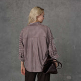 LOVE & DIVINE love1604-3 Skjorte - Brown Stripes