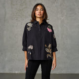 LOVE & DIVINE love1604-4 Skjorte - Black/Emb.