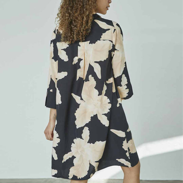 LOVE & DIVINE love441-36 kjole - Black/Flower