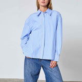 LOVE & DIVINE love1441 skjorte - Blue Stripes