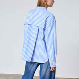 LOVE & DIVINE love1441 skjorte - Blue Stripes