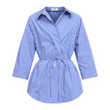 LOVE & DIVINE love1537 skjorte - blue stripe