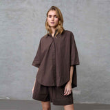 LOVE & DIVINE love971-15 skjorte - dark chocolate