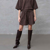 LOVE & DIVINE love970-12 shorts - dark chocolate