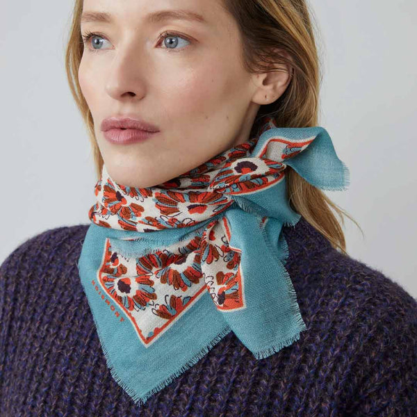 MOISMONT Croydon tørklæde No. 794 - London Blue
