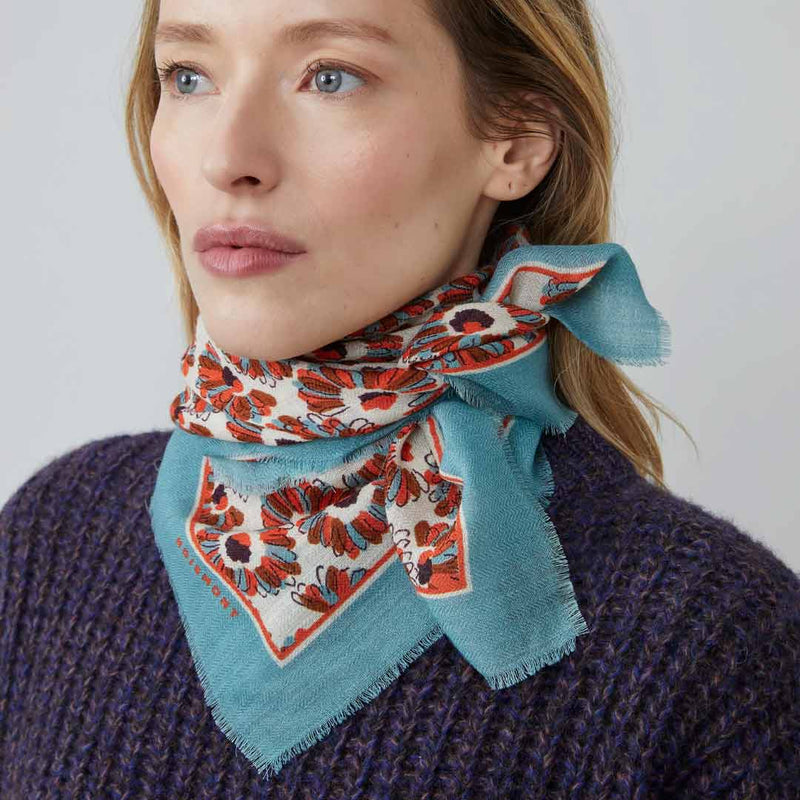 MOISMONT Croydon tørklæde No. 794 - London Blue