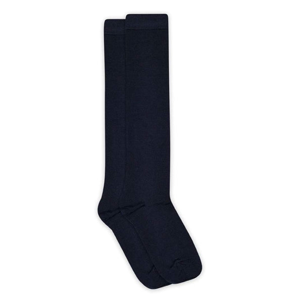 MP 86827 Wool/cotton knæ strømper - Navy