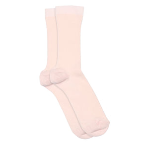 rosa, ribbede strømper i bomuld fra MP i HAUSFRAU butikkerne