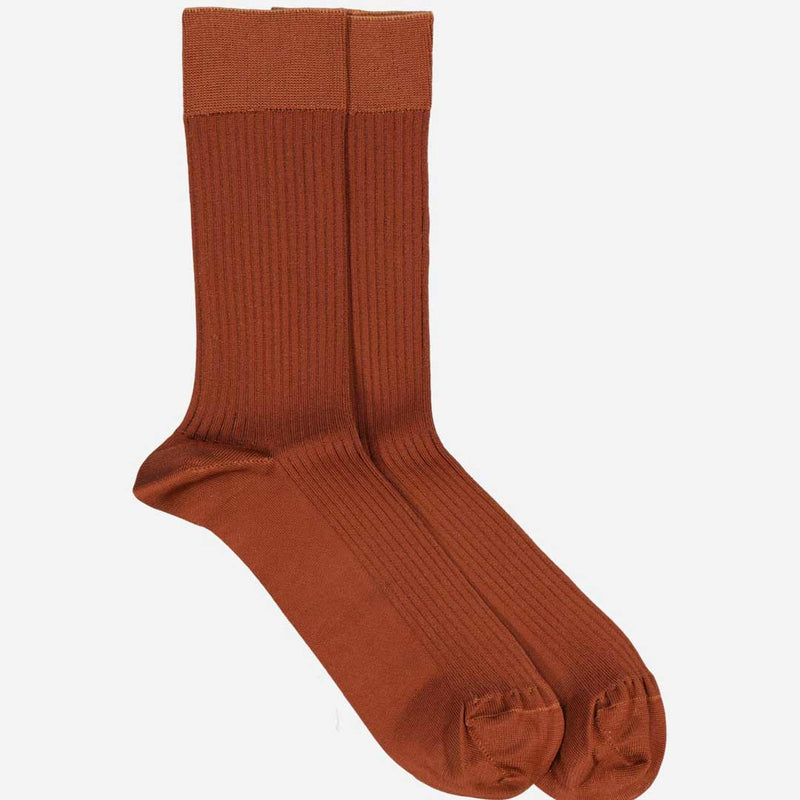 MRS. HOSIERY Silky Classic strømper - brown rust
