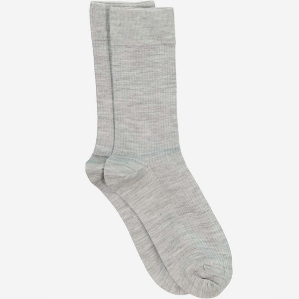 MRS. HOSIERY Merino fine strømper - lys grå