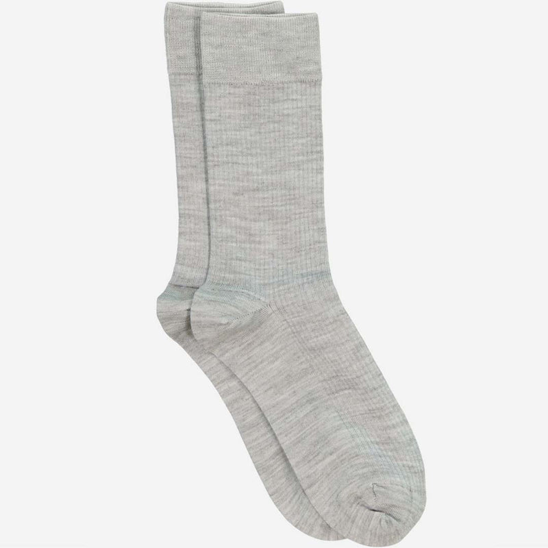 MRS. HOSIERY Merino fine strømper - lys grå