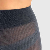 MRS. HOSIERY Merino wool ribbed strømpebukser - lys grå