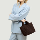 NAGHEDI St Barths Small tote taske - Chocolate brun
