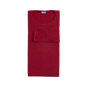 NØRGAARD PÅ STRØGET #101 bluse - sort/rød fine stripe