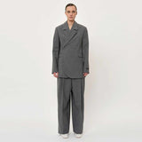 HERSKIND Lilith blazer jakke - light grey pinstripe