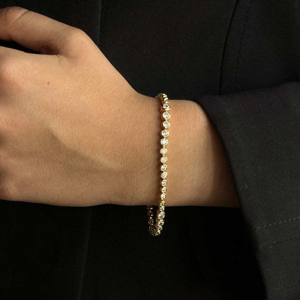 PICO Elva Crystal armbånd - guld