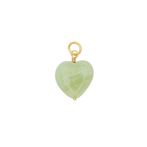 PICO French Grande Heart vedhæng - jade green