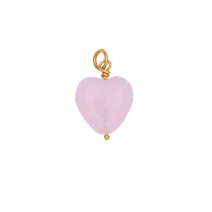 PICO French Grande Heart vedhæng - soft rose