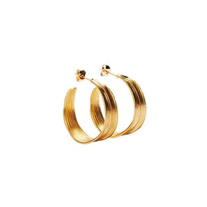 PICO Olive stud øreringe - guld