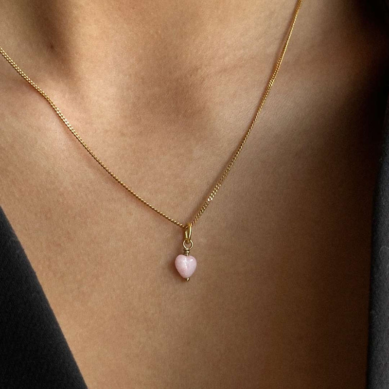 PICO French Mini Heart vedhæng - powder