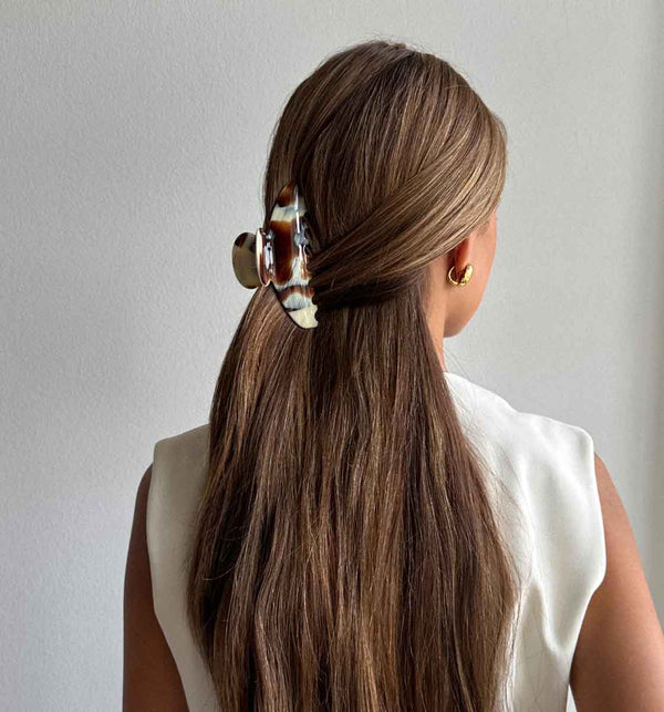 Pico Grande Carver Claw hårklemme -  Cinnamon granit