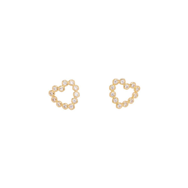 PICO Mina Petite Crystal Studs øreringe - guld