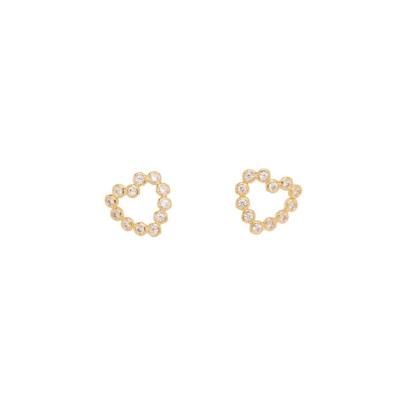 PICO Mina Petite Crystal Studs øreringe - guld