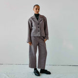 PROEM PARADES Donna Wool Trousers - Black/Light Camel