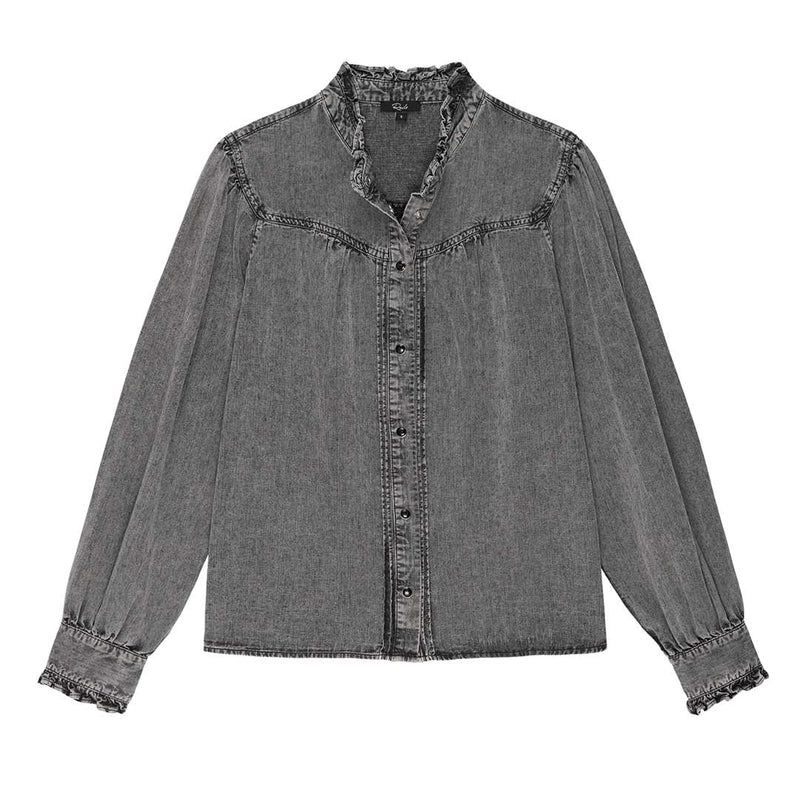 RAILS Alanna skjorte - Black Acid Wash